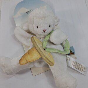Bunnies By‎ The Bay White Lamb sheep plush WEE KIDDO SILLY BUDDY PACIFIER HOLDER